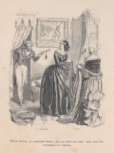 Az új Actaeonként megleptem Dianát, nem a fürdőjében, hanem egy kereskedővel a fürdőszobában. ..., 1843 alkotó: Jean Ignace Isidore Gérard