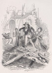 A párizsi nemcsak erősítő gyakorlatot végezhet, hanem megszerezheti a biztonságot is, 1843. alkotó: Jean Ignace Isidore Gérard