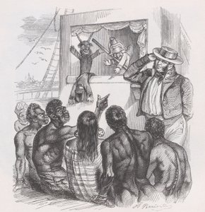 A fekete és a bábok Béranger teljes műveiből, 1836. alkotó: Jean Ignace Isidore Gérard
