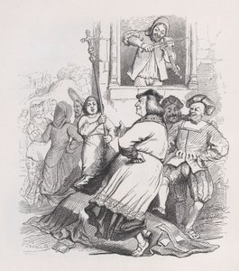 A meudoni hegedűs Béranger teljes műveiből, 1836. alkotó: Jean Ignace Isidore Gérard