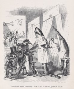 Meg fogjuk metszeni az izmokat, fűrészelni a csontokat, egyszóval meggyógyítani a betegeket Sc-ből..., kb. 1837-47. alkotó: Jean Ignace Isidore Gérard