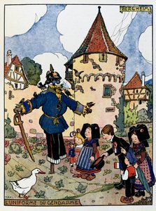 Alsace Heureé; A csendőr egyenruha Bergheimben;