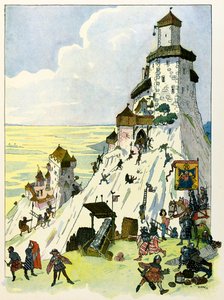 Elzász története Hansi bácsitól mesél a gyerekeknek Jean Jacques Waltz dit Hansitól (1873-1951), magángyűjtemény: Siege du chateau D