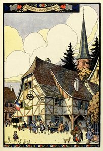 A háromszínű paradicsom ; Auberge de la carp Dannemarie-ben 1917
