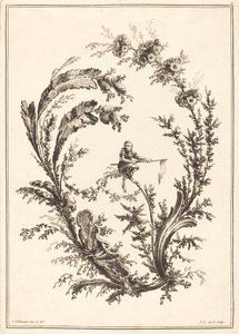 Dísz egy majommal alkotó: Jean Jacques Avril I after Jean Baptiste Pillement