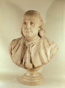 Benjamin Franklin mellszobra (terrakotta)
