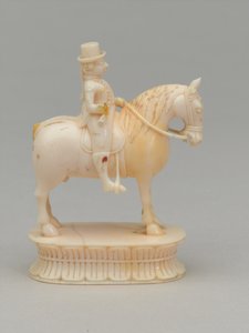 Fehér lovag, sakkfigura, India, 1820 körül