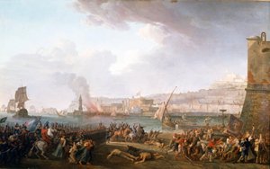 A Championet tábornok által vezényelt francia hadsereg belépése Nápolyba, 1799.01.21. Taurel Jean Jacques François (1757 - 1832) festménye. 1799. Versailles és Trianon várai. alkotó: Jean Jacques Francois Taurel