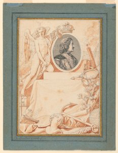 Rajz, Nagy Péter történetének címlapja, 1780 körül. alkotó: Jean Jacques Francois Le Barbier