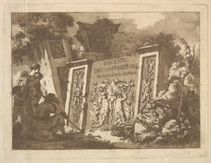 Frontispiece, a Recueil de Compositions par Lagrenée Le Jeune Compositio... gyűjteményéből, 1782.