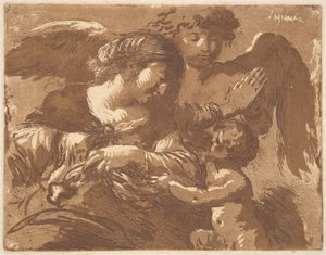The Guardian Angel, egy albumban, amely a Recueil de Compositions p..., 1782-1821-et tartalmazza. alkotó: Jean Jacques Lagrenee