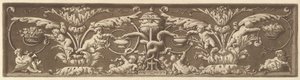Díszfríz puttival és összefonódó kígyókkal, Recueil de Différentes Compositi..., 1784-ből.