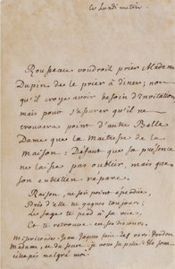 Jean-Jacques Rousseau és Louise Dupin közötti levelezés (1754 körül) (A05)
