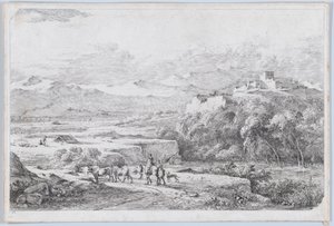 Táj Van der Cabel után, 1773 körül. alkotó: Jean Jacques de Boissieu
