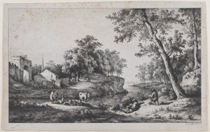 Táj Ambronaynál, 1796. alkotó: Jean Jacques de Boissieu