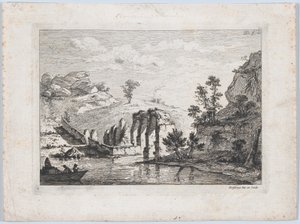 Egy vízvezeték romjai, 1763. alkotó: Jean Jacques de Boissieu