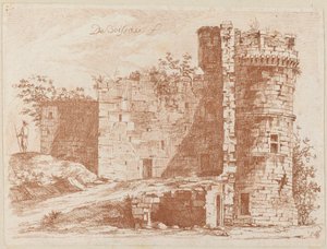Egy régi kastély romjai Saint-Chamondban, Loire-ban alkotó: Jean Jacques de Boissieu