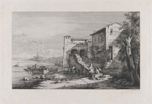 Kilátás a régi vámházra Rómában, 1807.