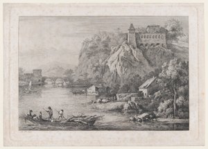 Kilátás a mezítlábas karmeliták kolostorára, Lyonban, 1807.