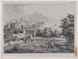 Kilátás a Vesta-templomra, 1774. alkotó: Jean Jacques de Boissieu