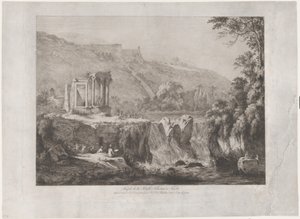 Kilátás a Tiburtine Sibyl templomára, 1809.