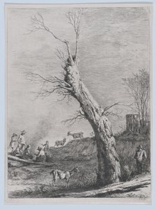 Tél, egy Saint-Chamondban készült rajz után, 1795. alkotó: Jean Jacques de Boissieu