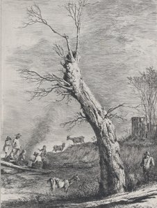 Tél, egy Saint-Chamondban készült rajz után, 1795. alkotó: Jean Jacques de Boissieu