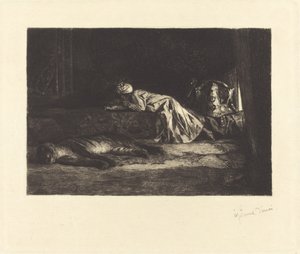 Keleti belső tér alvó tigrissel alkotó: Jean Joseph Benjamin Constant