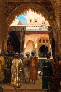 Egy győzelem utáni nap az Alhambrában (részlet) alkotó: Jean Joseph Benjamin Constant