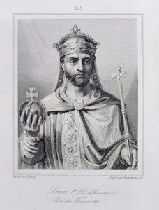 I. Lajos „Jámbor” (778-840) római római császár, Blanchard metszet alkotó: Jean Joseph Dassy