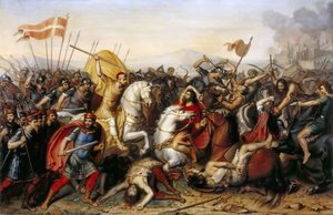 A Saucourt-en-Vimeu-i csata 881. augusztus 3-án alkotó: Jean Joseph Dassy