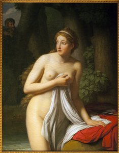 Meglepetés nimfa. Jean Joseph Taillasson (1745-1809) festménye, Olaj, vászon. 18. századi francia művészet. Toulouse Szépművészeti Múzeum.