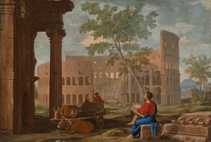 A Colosseum, művész vázlatokkal (olaj, vászon)