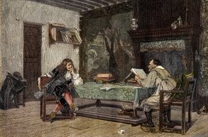 Jean Baptiste Moliere és Pierre Corneille együttműködése francia dráma - „” A szerzők Jean-Baptiste (Jean Baptiste) Poquelin dit Moliere (1622-1673) és Pierre Corneille (1606-1684)” metszet Jean-Leon (Jean) festménye után Leon) Gerome
