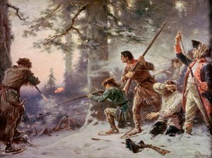 Csata a hócipőkön 1757 alkotó: Jean Leon Gerome