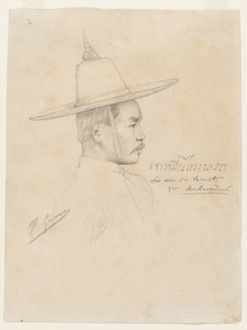 Tanulmány a sziámi nagykövetek fogadásához Fontainebleau-ban, 1861-1864. alkotó: Jean Leon Gerome