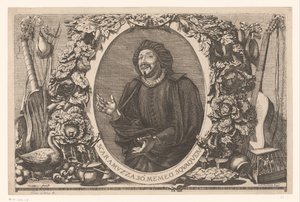 Tiberio Fiorilli portréja Scaramucciában (Scaramouche) alkotó: Jean Lepautre (attributed to)