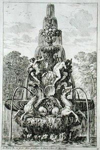 Egy szökőkút az 1661-ben kiadott "Szökőkutak és vízsugarak olasz stílusban" című műből (metszet).
