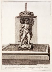 Szökőkút három aranyozott táncosnővel Versailles-ban, 1672 alkotó: Jean Lepautre