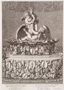 Jean-Baptiste Tuby által tervezett szökőkút két ámorral és egy hattyúval, Versailles-ban, 1677