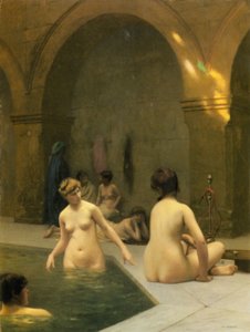A fürdőzők alkotó: Jean Leon Gerome