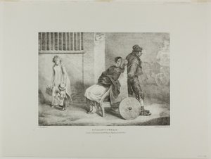Egy paralelita nő, 9. lemez a Különböző témákból, életből és kőből rajzolva (The English Suite) alkotó: Jean Louis André Théodore Géricault