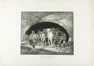 Az Adelphi rakpart bejárata, 11. kép a Különböző témák életből rajzolt kőből alkotó: Jean Louis André Théodore Géricault