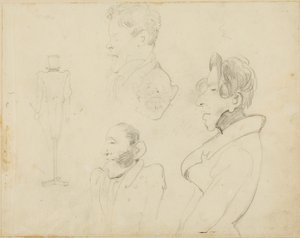 Karikatúrák lapja alkotó: Jean Louis André Théodore Géricault