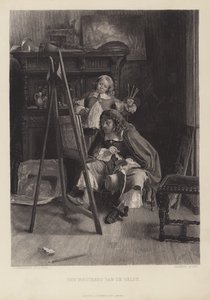 Van de Velde testvérek (metszet) alkotó: Jean Louis Ernest (after) Meissonier