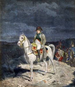 I. Napóleon francia császár lovon 1814 - metszet Meissonier nyomán. alkotó: Jean Louis Ernest Meissonier