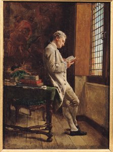 Az olvasó fehérben, 1857