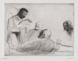 Vacsora előtt Emmausban alkotó: Jean-Louis Forain
