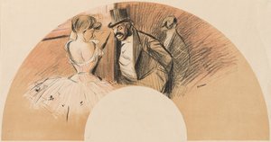 Eventail Bal Gavarni. alkotó: Jean Louis Forain