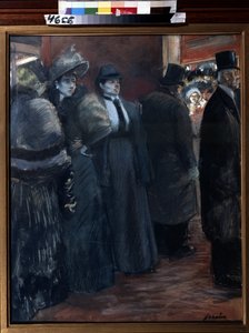 Színház előcsarnoka. Jean-Louis Forain festménye (Jean-Louis Forain alkotó: Jean Louis Forain